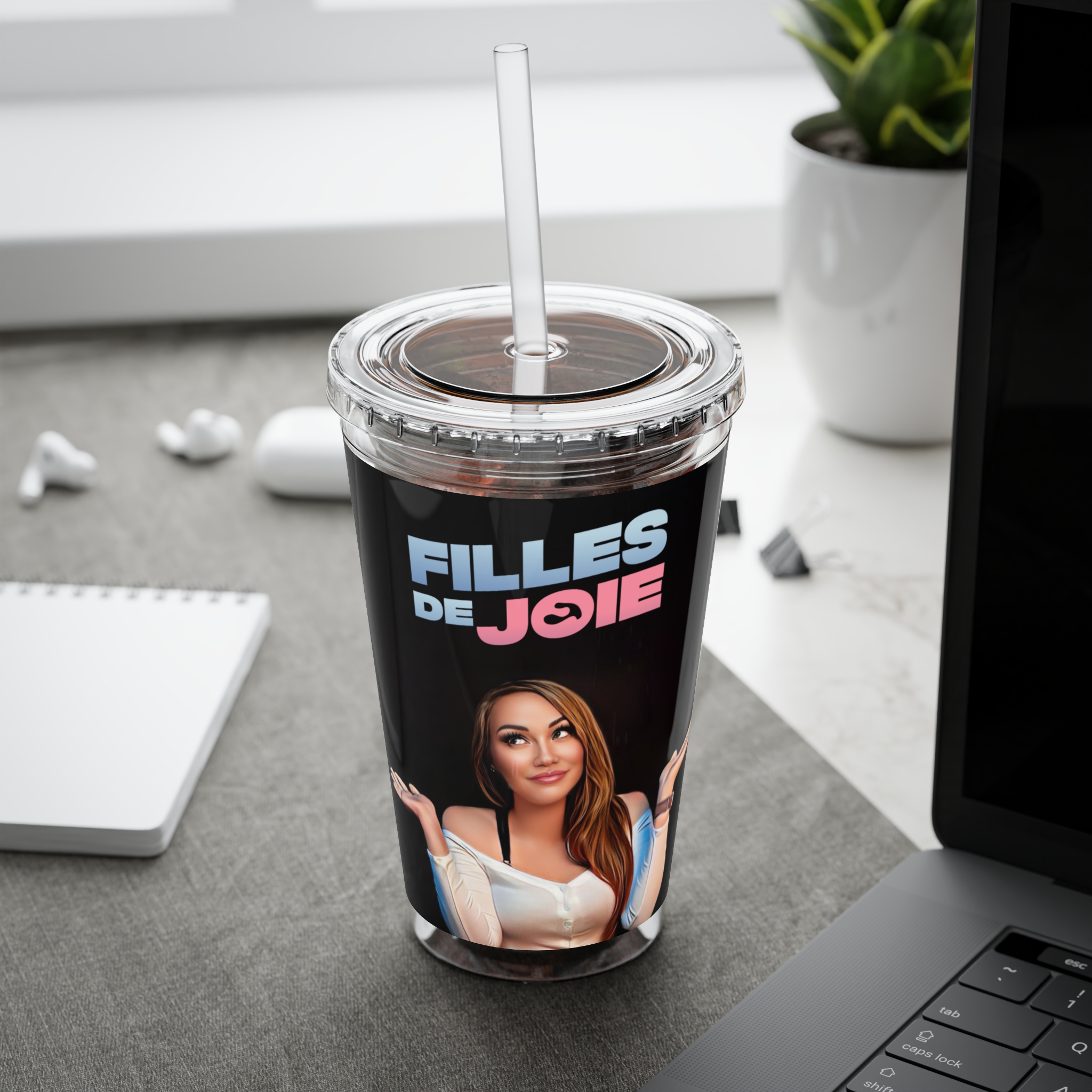 Gobelet Sunsplash avec paille, 16 oz – Image 6