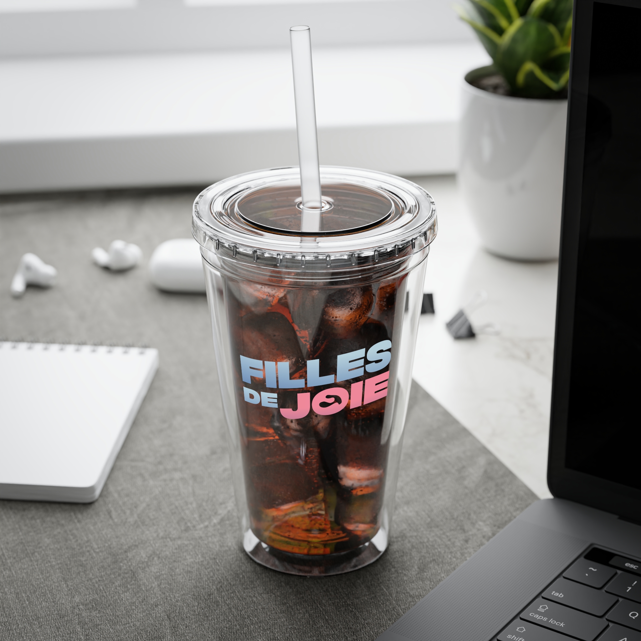 Gobelet Sunsplash avec paille, 16 oz – Image 5